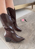 Bota vaquera Keyman café