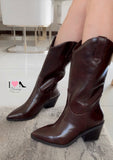 Bota vaquera Keyman café