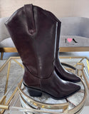 Bota vaquera Keyman café