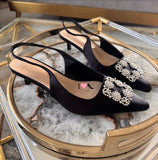 Tacón Aura-10 negro satin