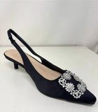 Tacón Aura-10 negro satin