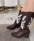 Bota Vaquera Katy-377 Moka/late