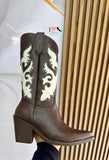 Bota Vaquera Katy-377 Moka/late