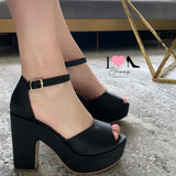 Tacón 409 negro shantung