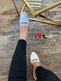 Mule 103 blanco charol